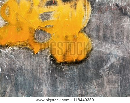 Zhitomir Ukraine - February 7: Detail of graffiti on a concrete wall. Grungy concrete surface with c