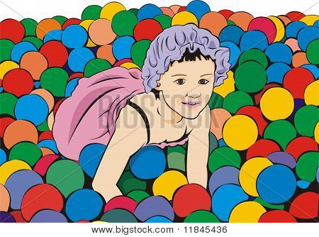 Happy Playing Girl