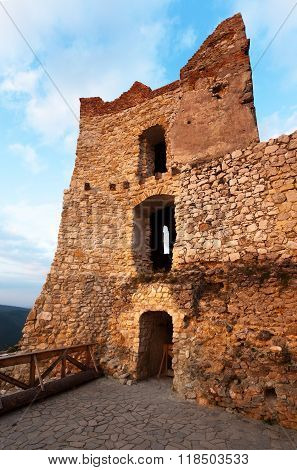 Evening View Of Ruins Of Cachticky Hrad - Slovakia