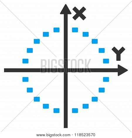Dotted Circle Plot Vector Icon