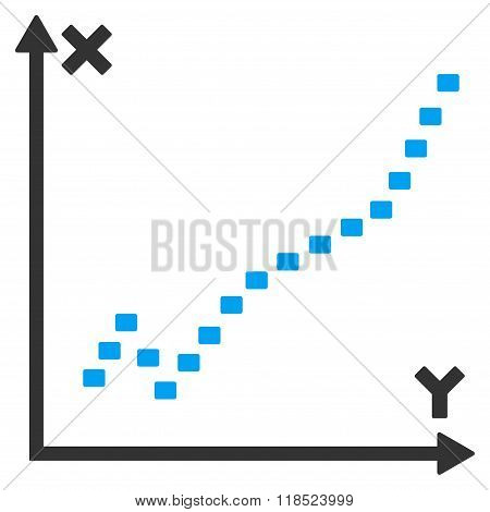 Dotted Function Plot Vector Icon