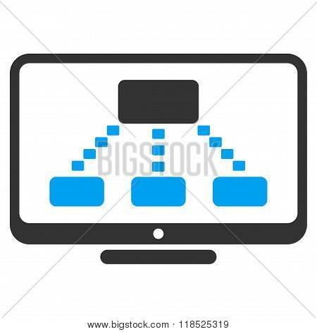 Hierarchy Monitoring Vector Icon