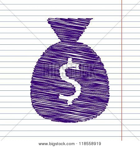 Scrible icon on paper