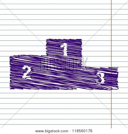 Scrible icon on paper