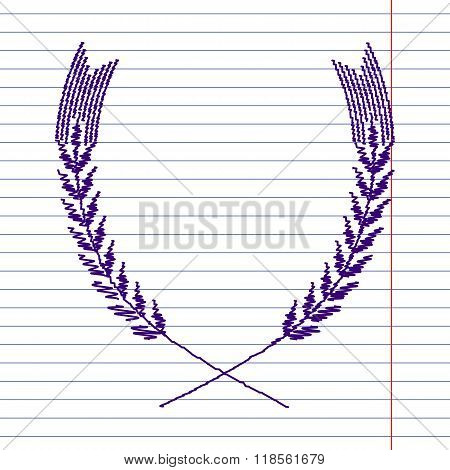 Scrible icon on paper