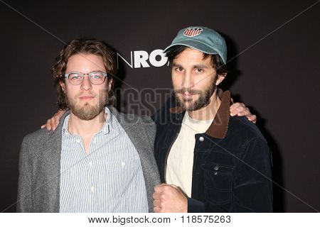 LOS ANGELES - FEB 16:  Henry Joost, Ariel Schulman at the Triple 9 Premiere at the Regal 14 Theaters on February 16, 2016 in Los Angeles, CA