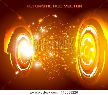 Futuristic interface background HUD,  vector