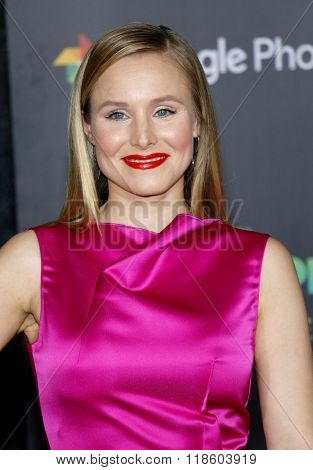 Kristen Bell at the Los Angeles premiere of 'Zootopia' held at the El Capitan Theater in Hollywood, USA on February 17, 2016.