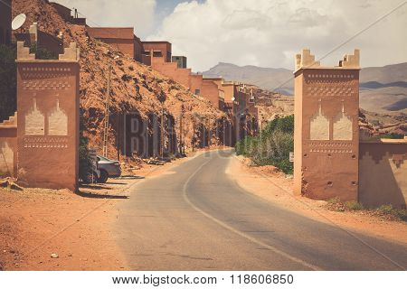 Tinerhir Village Near Georges Todra At Morocco