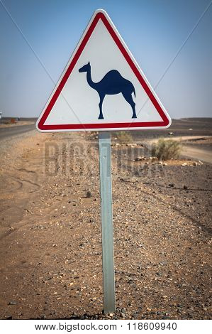 Road Sign In Morocco