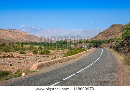 Morocco, High Atlas Mountains, Agricultural Land On The Fertile Foothills Near Ansi.