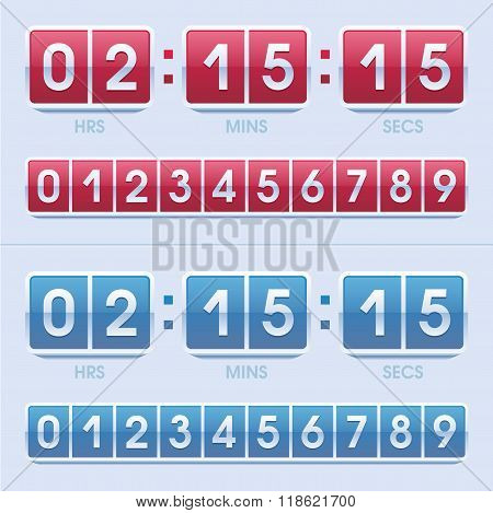 Time and day clock.