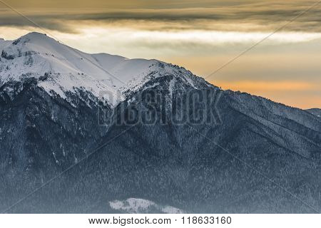Winter Landscape Over Mountains