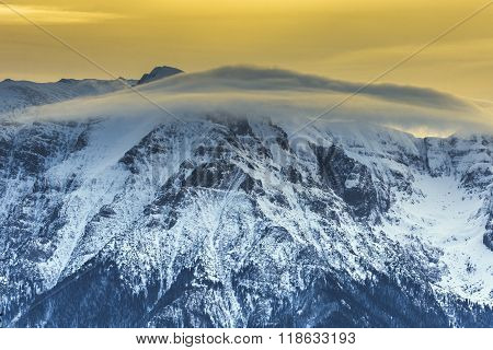 Mountains on sunset
