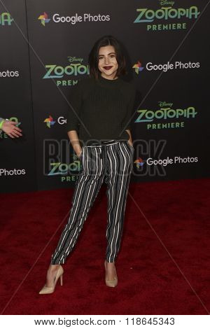 LOS ANGELES - FEB 17:  Olivia Stuck at the Zootopia Premiere at the El Capitan Theater on February 17, 2016 in Los Angeles, CA
