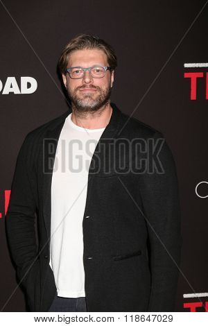 LOS ANGELES - FEB 16:  Adam Copeland, Edge at the Triple 9 Premiere at the Regal 14 Theaters on February 16, 2016 in Los Angeles, CA
