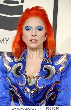 Lady Gaga at the 58th GRAMMY Awards held at the Staples Center in Los Angeles, USA on February 15, 2016.