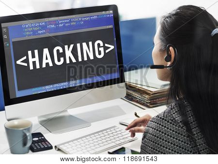 Hacking Software HTML Cyberspace Coding Concept