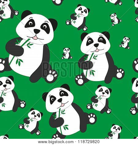 Seamless Pattern Of Pands
