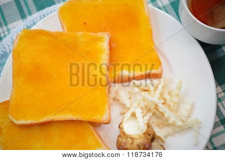 Breakfast Toast With Jam Helianthus Tuberosus