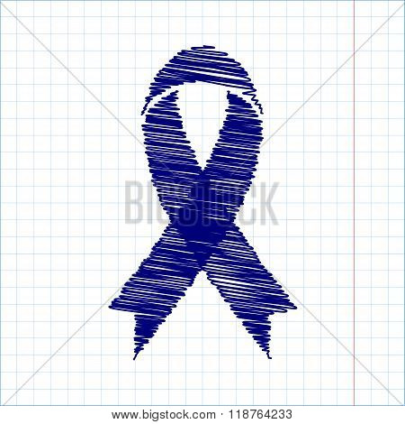 Scribble icon with pen effect