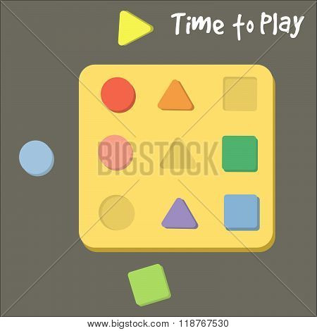 Shape Sorter Toy For Babies Vector Illustration