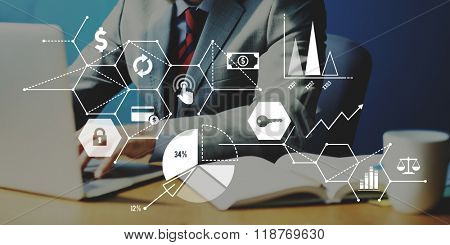 Ralate Global Connecting Economy Statistic Link Concept