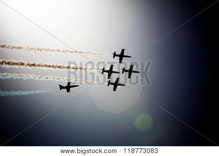 Avia show in blue skye