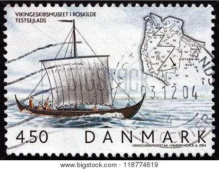Postage Stamp Denmark 2004 Skuldelev 1 On Roskilde Fjord