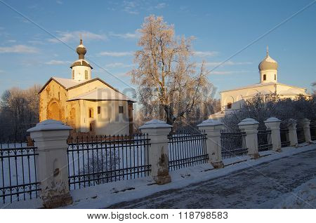 Veliky Novgorod, Russia - January, 2016: Old Russian Orthodox Church Of St. Paraskeva-friday On Mark