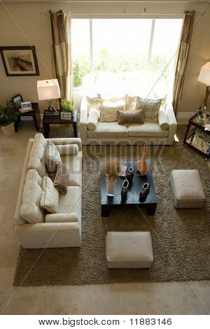 Modern smaakvol ingerichte woonkamer