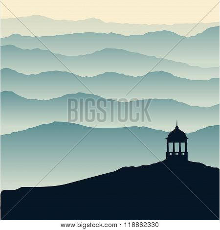 Mountains, nature  illustrations.