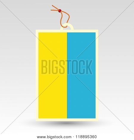 Vector Simple Ukrainian Price Tag - Symbol Of Made In Ukraine