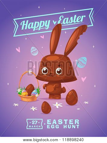 Set of Easter characters. Vector cute cartoons