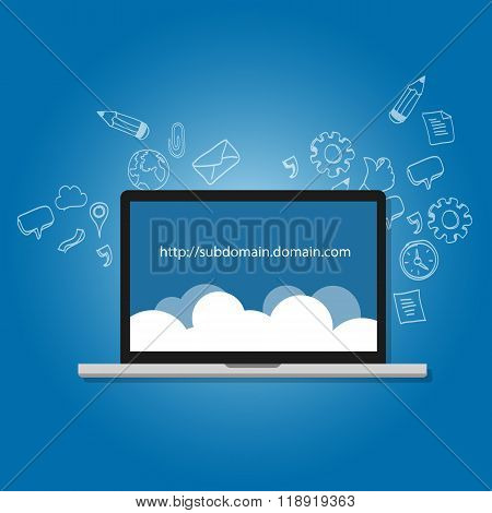 domain subdomain name .com illustration internet address
