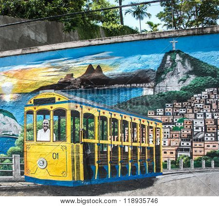 Colorful Street Art, Rio De Janeiro, Brazil