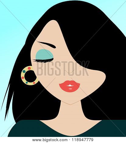 Fashion Lady Portrait In Calm Tones