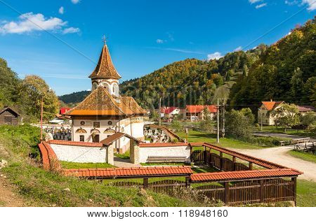 Old church in Simon vilage,Ban-Moeciu, Romania