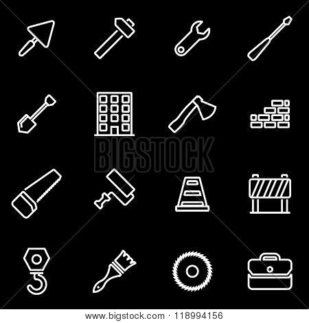 Vector line construction icon set