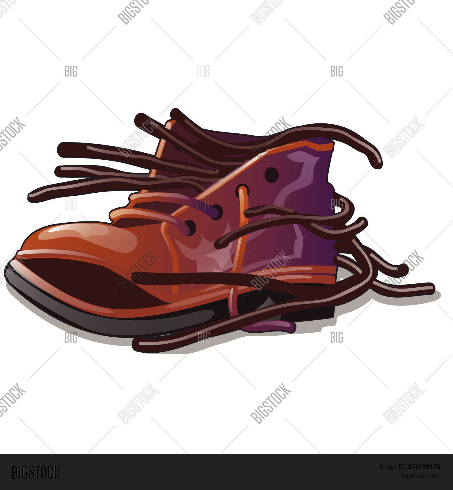 Old Brown Shoe Loose Vector & Photo (Free Trial) Bigstock