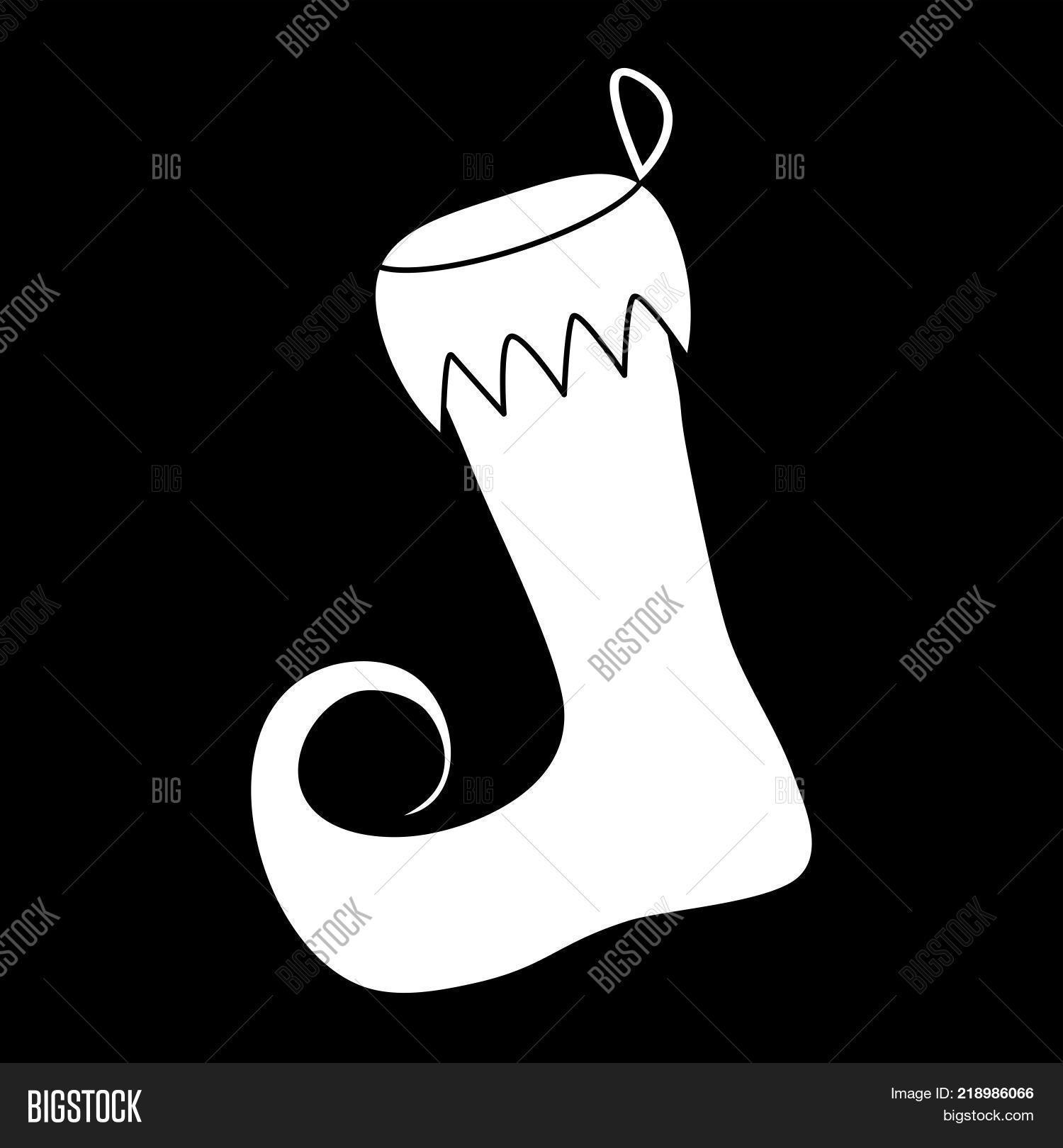 Vector y foto Elf Shoe Outline (prueba gratis) | Bigstock