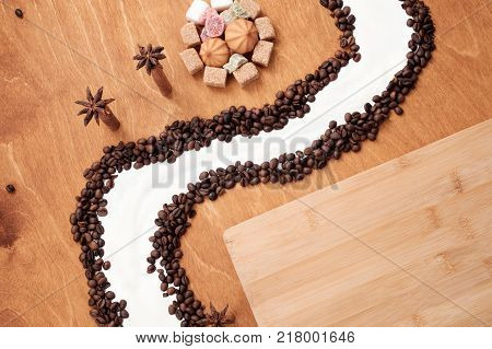 The Original Concept, The Milk River And Coffee Coast. Place For Your Text.