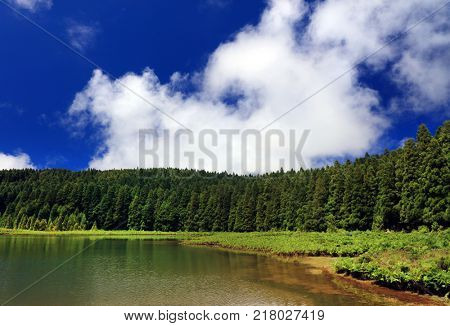 Lagoa do Canario on Sao Miguel Island, Azores Archipelago, Portugal, Europe