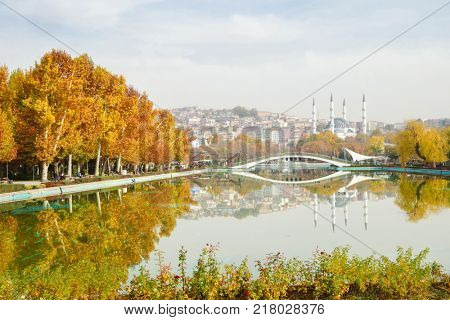 Youth Park (Genclik Parki) in autumn - Ankara, Turkey