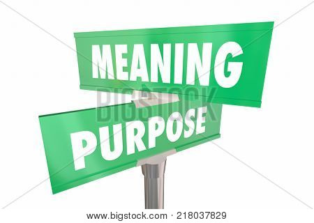 Meaning Purpose Road Street Signs Words 3d Illustration