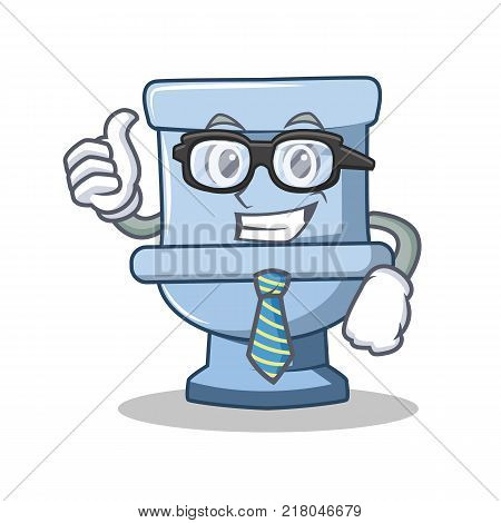 Businessman toilet character cartoon style vector illustration