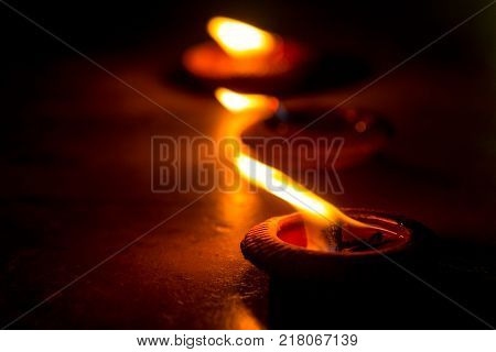 Fire lantern candlelight burn dim light in dark night