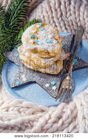 Racuchy - are yeast pancakes and traditional Polish cuisine.