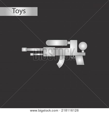 black and white style Kids toy water gun