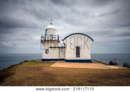 Tacking Point Lighthouse at Port Macquarie, NSW, Australia. Long exposure.